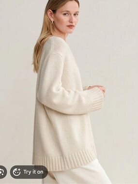 Jenni Kayne Ivory Cashmere Amelia Crewneck